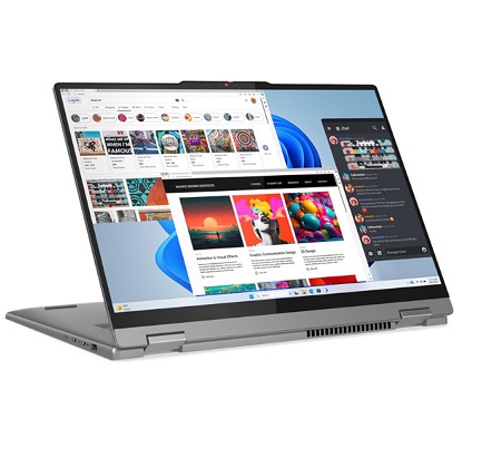 מחשב נייד 2 ב- 1 16 אינץ' מגע לנובו Lenovo 83DU003KIV IdeaPad 5 2-in-1 16IRU9 16 Inch 2048x1280 Touch Intel Core 7 150U 10 Cores 12MB Cache 5.4GHz 16GB RAM 1TB NVMe Windows 11 Home